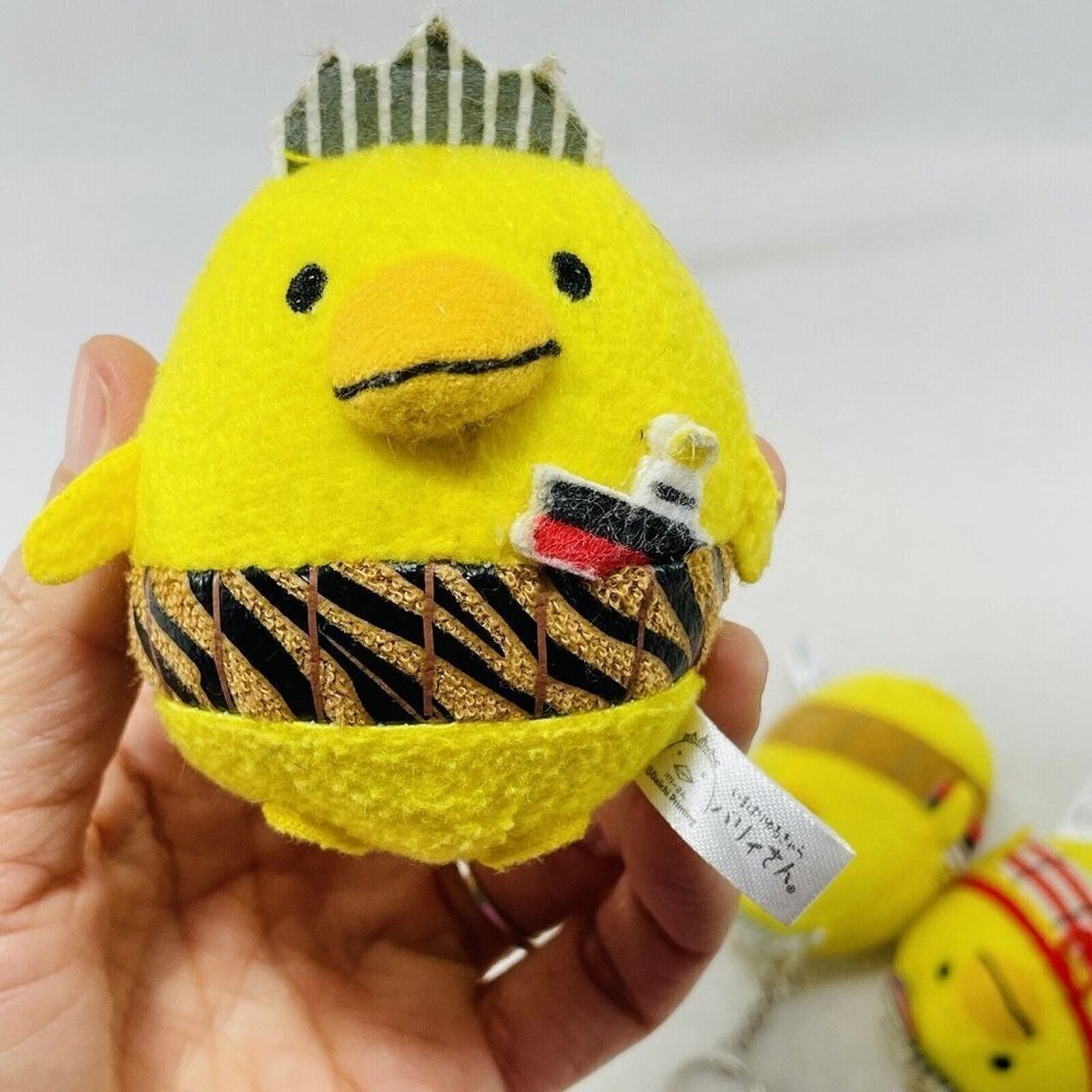 Daichi Bariisan Barry Chan Imabari Keychain Chain Plush Toy 3 Yellow Chick Bird - Picture 7 of 9